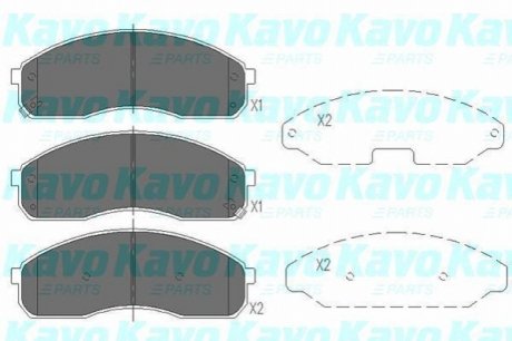 Комплект гальмівних колодок PARTS KAVO KBP-4012 (фото 1)