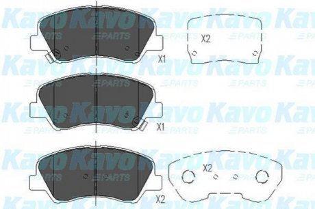 Комплект гальмівних колодок PARTS KAVO KBP-4023 (фото 1)