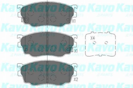 Комплект гальмівних колодок PARTS KAVO KBP-4509 (фото 1)