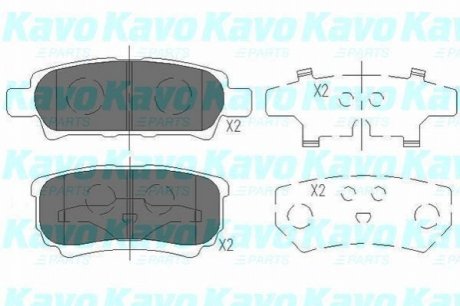 Комплект гальмівних колодок PARTS KAVO KBP-5518 (фото 1)