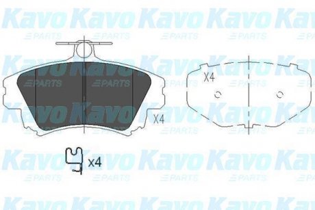 Гальмівні колодки, дискове гальмо (набір) KAVO KBP5519 (фото 1)