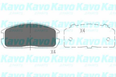 Гальмівні колодки, дискове гальмо (набір) KAVO KBP5524 (фото 1)