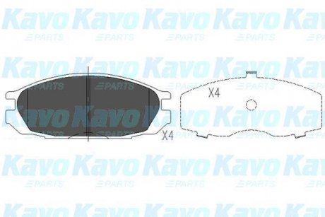 Гальмівні колодки, дискове гальмо (набір) KAVO KBP6510 (фото 1)