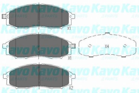 Комплект гальмівних колодок PARTS KAVO KBP-6518 (фото 1)