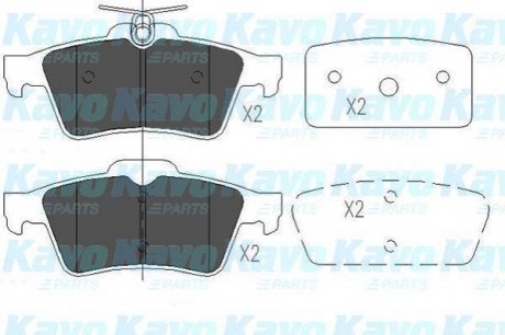 Комплект гальмівних колодок PARTS KAVO KBP-6554 (фото 1)