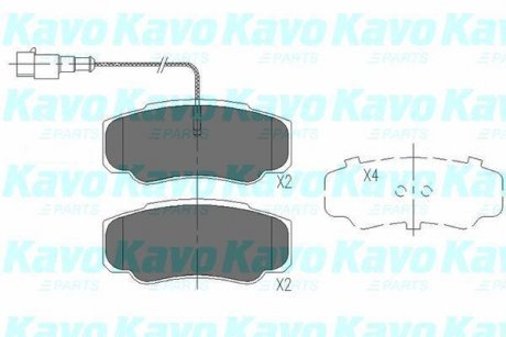 Гальмівні колодки, дискове гальмо (набір) KAVO KBP6585 (фото 1)