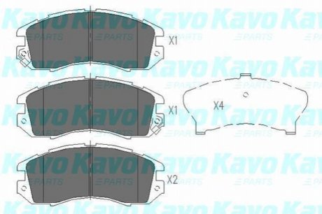 PARTS SUBARU гальмівні колодки передн. Impreza,Legacy KAVO KBP-8010 (фото 1)