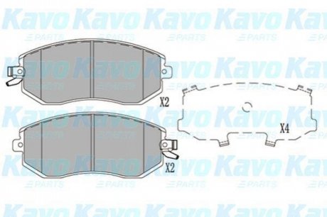 Комплект гальмівних колодок PARTS KAVO KBP-8025 (фото 1)