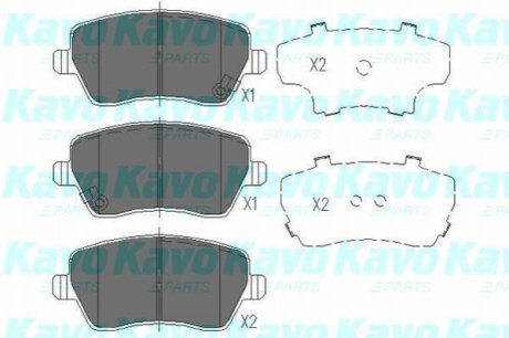 Комплект гальмівних колодок PARTS KAVO KBP-8522 (фото 1)