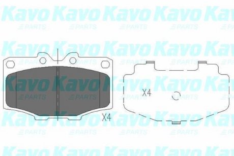 Гальмівні колодки, дискове гальмо (набір) KAVO KBP9028 (фото 1)