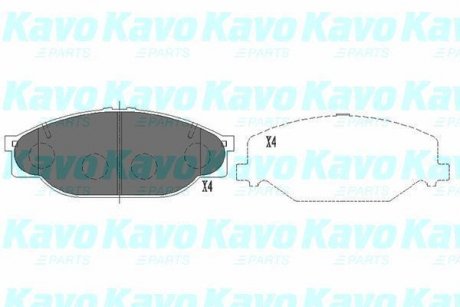 Гальмівні колодки, дискове гальмо (набір) KAVO KBP9039 (фото 1)