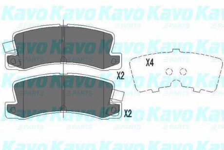 Гальмівні колодки, дискове гальмо (набір) KAVO KBP9058 (фото 1)