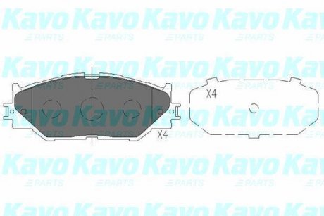 Гальмівні колодки, дискове гальмо (набір) KAVO KBP9094 (фото 1)