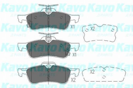 Комплект гальмівних колодок PARTS KAVO KBP-9106 (фото 1)