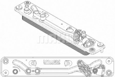 Радиатор масла АКПП E70/E71/E72 (Premium Line! OE) Knecht/Mahle CLC 182 000P (фото 1)