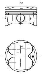 Поршень KOLBENSCHMIDT 40086600 (фото 1)