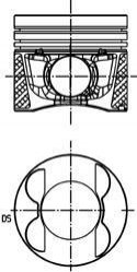 Поршень з кільцями MB 83,01 OM 642 цил. 1-3 (вир-во) KOLBENSCHMIDT 40095600 (фото 1)