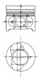 Поршень з кільцями RENAULT 76,50 K9K Kangoo 1.5 dCi 2000-d26 (вир-во) KOLBENSCHMIDT 40190610 (фото 1)