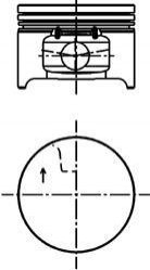 Поршень з кільцями DACIA 80.0 K7J710/714 2004 - (вир-во) KOLBENSCHMIDT 40277620 (фото 1)