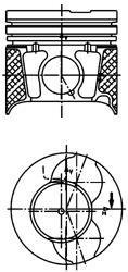 Поршень двигуна KOLBENSCHMIDT 40469600 (фото 1)