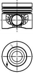 Поршень двигуна KOLBENSCHMIDT 40558620 (фото 1)