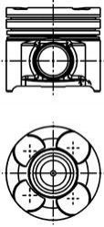 Поршень KOLBENSCHMIDT 40660600 (фото 1)