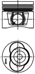 Поршень двигуна KOLBENSCHMIDT 40 715 620 (фото 1)