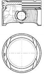 Поршень з кільцями VAG 77.01 1,4 16V CGGA 04- (вир-во) KOLBENSCHMIDT 40839620 (фото 1)