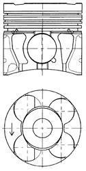 Поршень OPEL 1,7CDCI 79,50 STD A 17 DTJ KOLBENSCHMIDT 41071620 (фото 1)