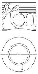 Поршень з кільцями PSA/FORD/FIAT 86.5 2.2HDI/2.2TDCI PGFA/PGFB/QVFA/QWFA (вир-во) KOLBENSCHMIDT 41072620 (фото 1)