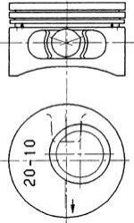 Поршень двигуна KOLBENSCHMIDT 90245610 (фото 1)