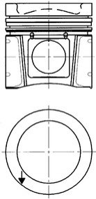 Поршень KOLBENSCHMIDT 94 931 600 (фото 1)