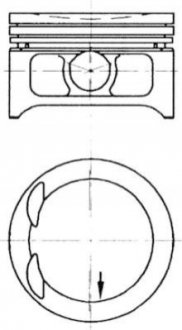Поршень з кільцями OPEL 86.5 2.0 16V X20XEV (вир-во) KOLBENSCHMIDT 97332610 (фото 1)