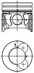 Поршень двигуна KOLBENSCHMIDT 99700610 (фото 1)
