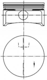 Поршень двигуна KOLBENSCHMIDT 99 741 601 (фото 1)