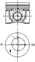 Поршень KOLBENSCHMIDT 99963600 (фото 1)