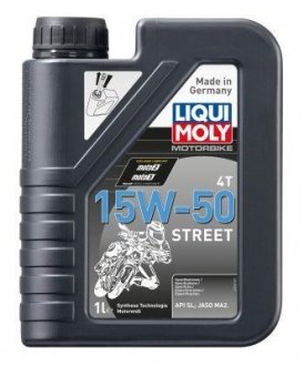 OLEJ LQM MOTORBIKE 4T 15W-50 STREET 1L LIQUI MOLY 2555 (фото 1)