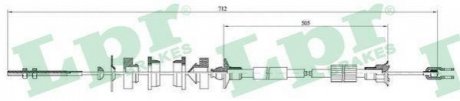 Трос сцепление LPR C0005C (фото 1)