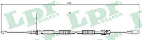 Трос ручного гальма LPR C0007B (фото 1)