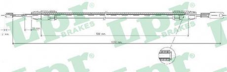 Трос ручного гальма LPR C0012B (фото 1)