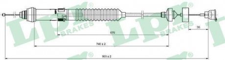 Трос сцепление LPR C0018C (фото 1)