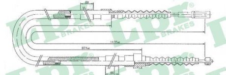 Трос ручного гальма LPR C0031B (фото 1)