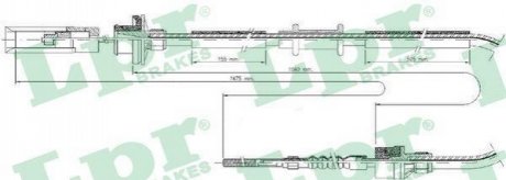 Трос сцепление LPR C0046C (фото 1)