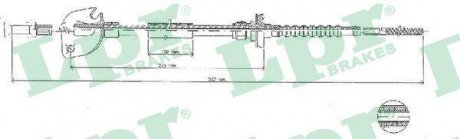 Трос сцепление LPR C0049C (фото 1)