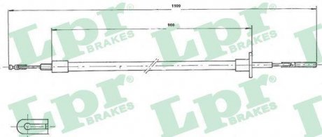 Трос сцепление LPR C0051C (фото 1)