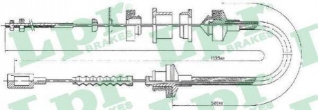 Трос сцепление LPR C0057C (фото 1)