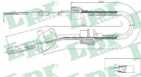 Трос сцепление LPR C0064C (фото 1)
