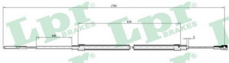 Трос ручного гальма LPR C0073B (фото 1)