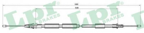 Трос ручного гальма LPR C0106B (фото 1)