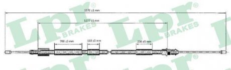 Трос ручного гальма LPR C0119B (фото 1)